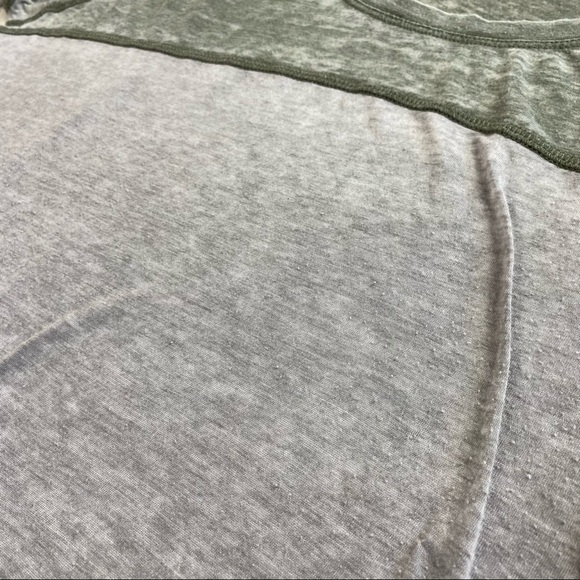 Torrid Green and Gray Striped Sleeve Burnout Tee 2 - Picture 8 of 8